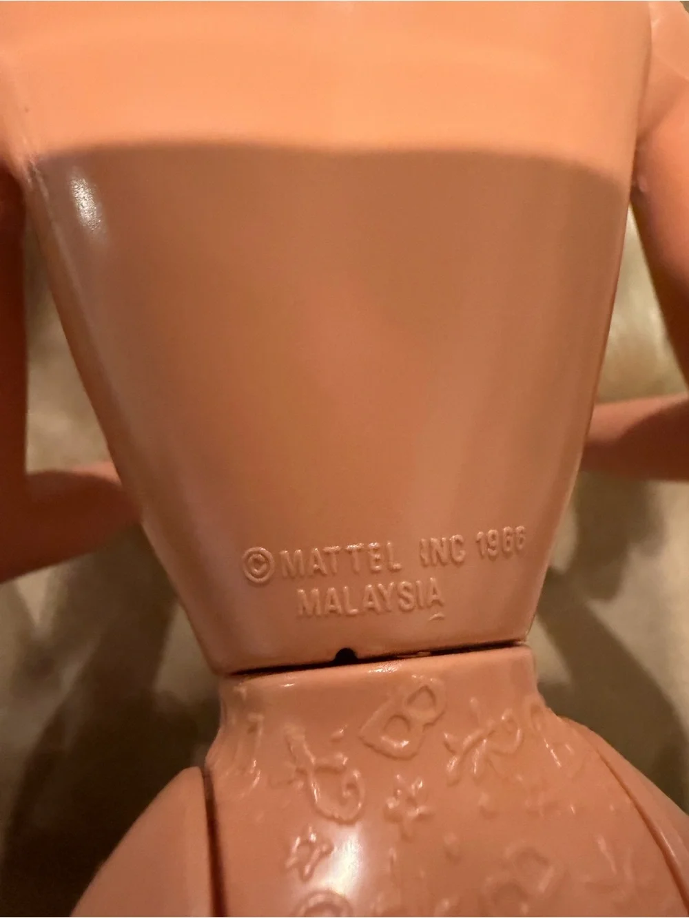 Mattel Blonde Hair Bath & Hair Play Doll in Peach Tone